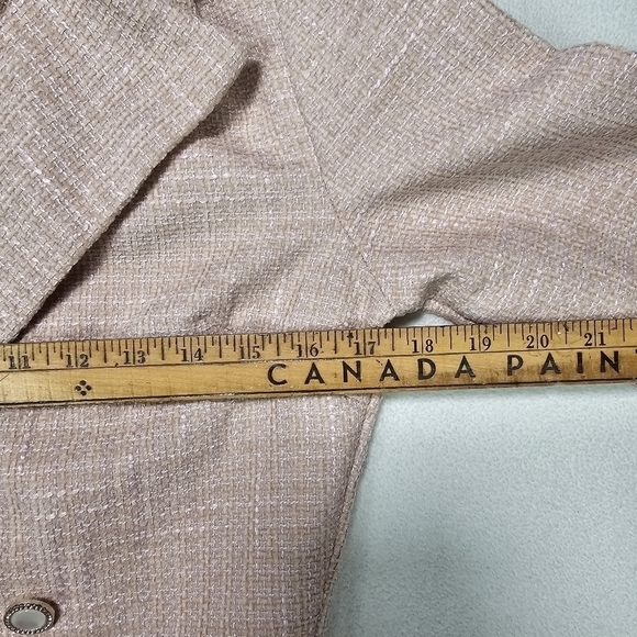 Shein Tweed Two Piece Suit Set Wide Leg Trousers Cropped Blazer Size Medium - Picture 8 of 11